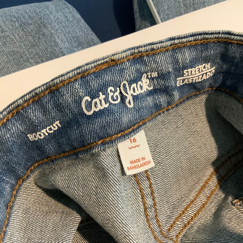 Cat & Jack Bootcut Jeans Adjustable Waistband 16 - Picture 5 of 7